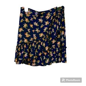 3 for $24 Topshop Faux wrap ruffled skirt floral print